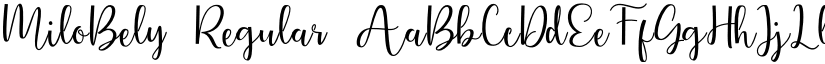 MiloBely Regular font