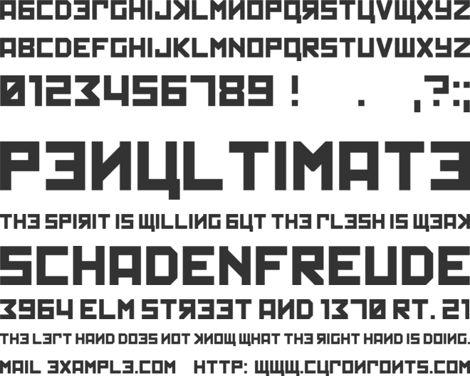 Kremlin font preview