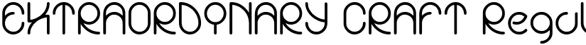 EXTRAORDINARY CRAFT Regular font