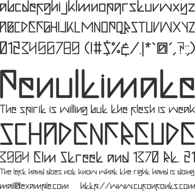 I Love Arrow font preview