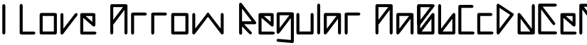 I Love Arrow Regular font
