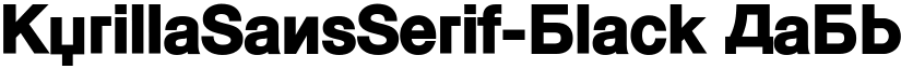 KyrillaSansSerif-Black font