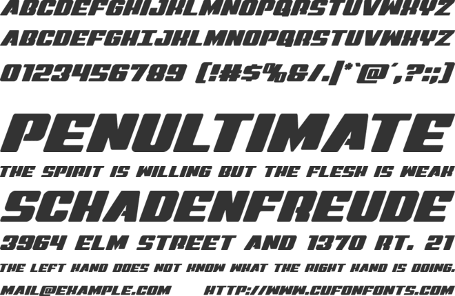 Virgin Hybrid font preview