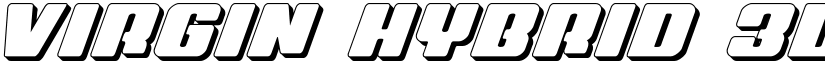 Virgin Hybrid 3D Regular font