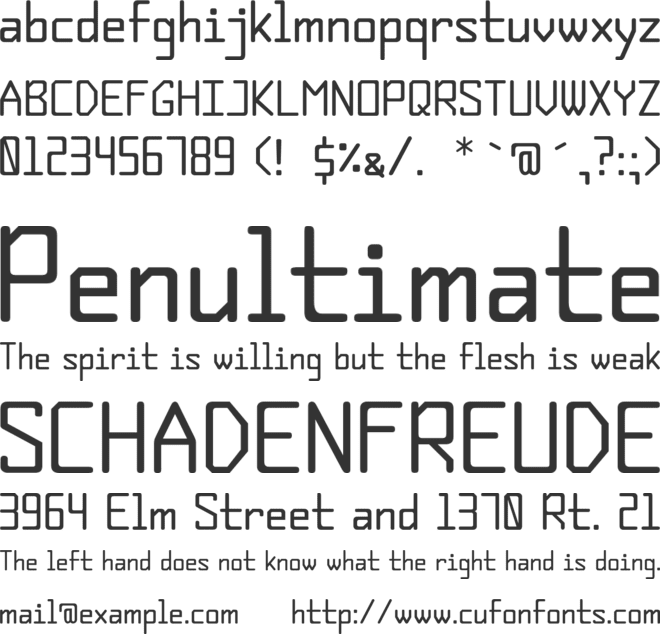 den font preview