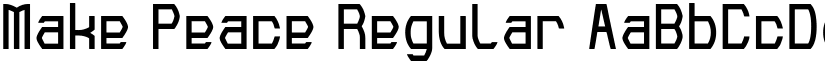 Make Peace Regular font
