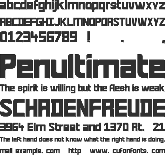 Quirk font preview