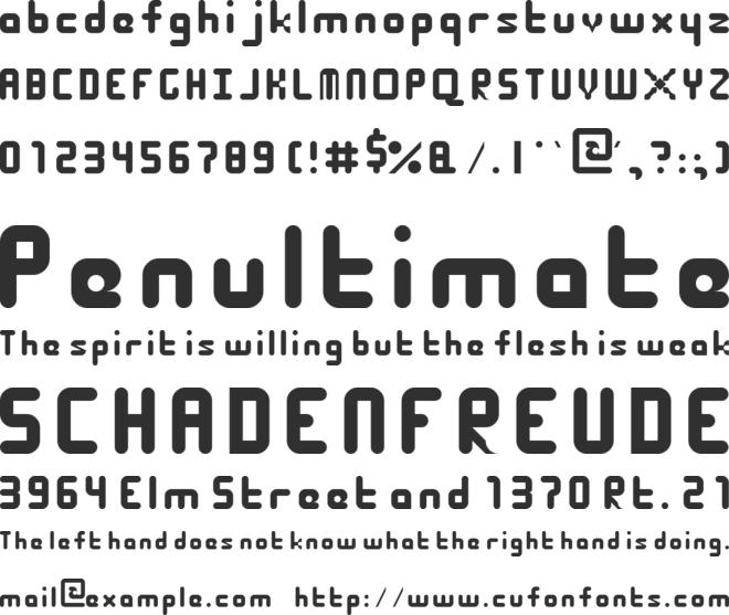 Roundy font preview