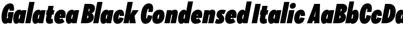 Galatea Black Condensed Italic font