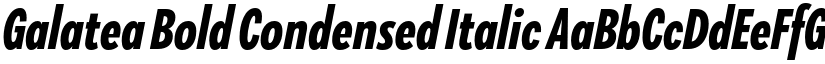 Galatea Bold Condensed Italic font
