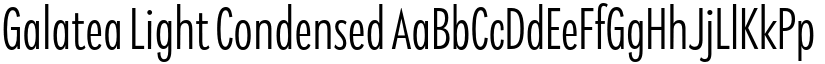 Galatea Light Condensed font