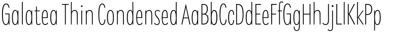 Galatea Thin Condensed font