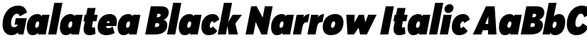 Galatea Black Narrow Italic font