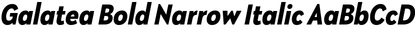 Galatea Bold Narrow Italic font