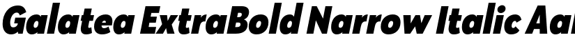 Galatea ExtraBold Narrow Italic font