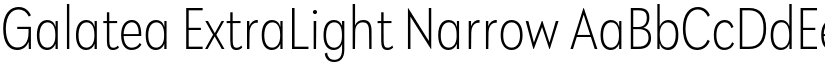 Galatea ExtraLight Narrow font
