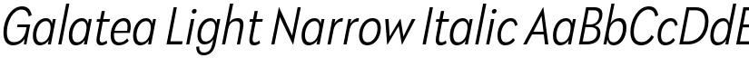 Galatea Light Narrow Italic font