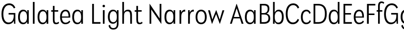 Galatea Light Narrow font