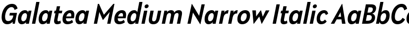 Galatea Medium Narrow Italic font