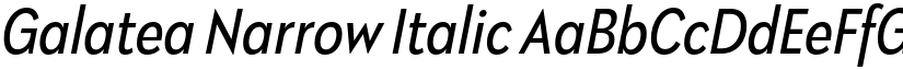 Galatea Narrow Italic font
