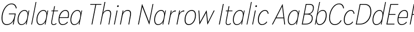 Galatea Thin Narrow Italic font