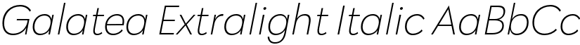 Galatea Extralight Italic font