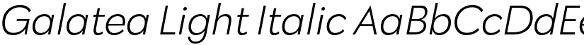 Galatea Light Italic font