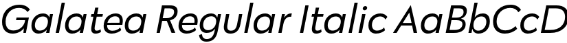 Galatea Regular Italic font