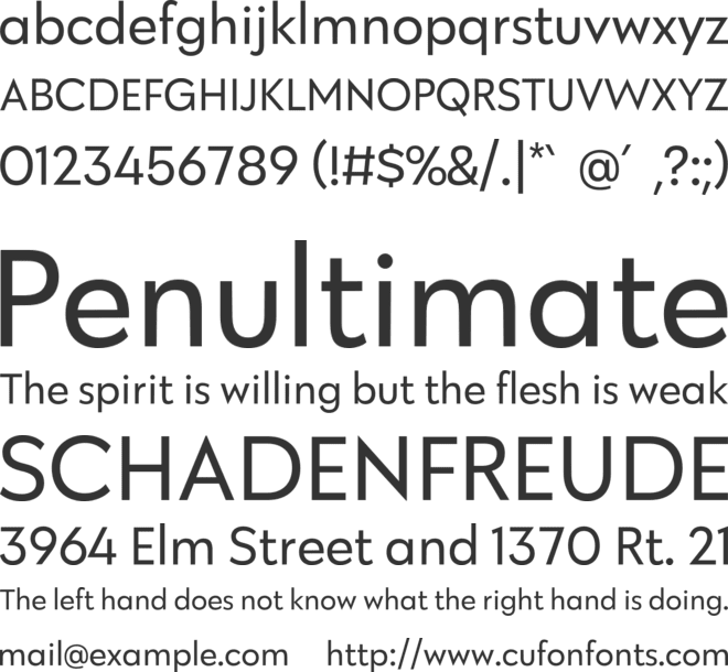 Galatea font preview