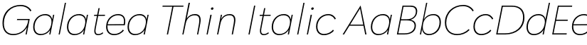 Galatea Thin Italic font