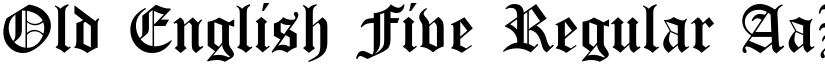 Old English Five Regular font
