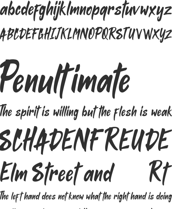 ABIMO FREE font preview