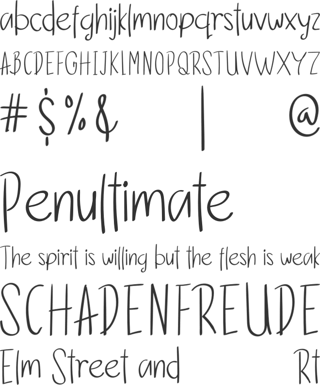 Yahatsu Pu font preview