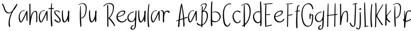Yahatsu Pu Regular font