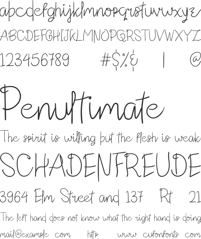 Cute Funnypu font preview