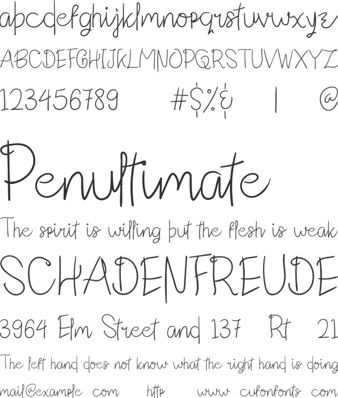 Cute Funnypu font preview