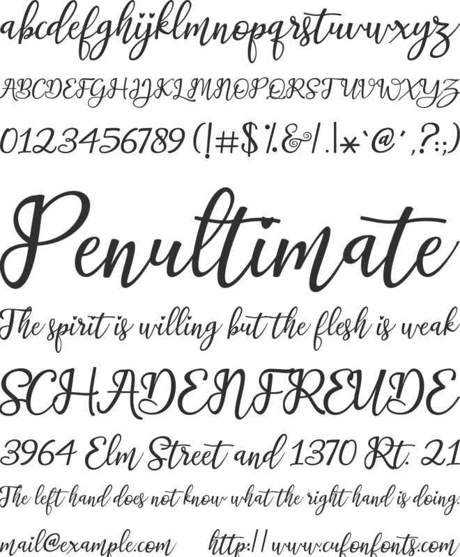 Astra font preview