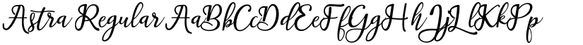 Astra Regular font