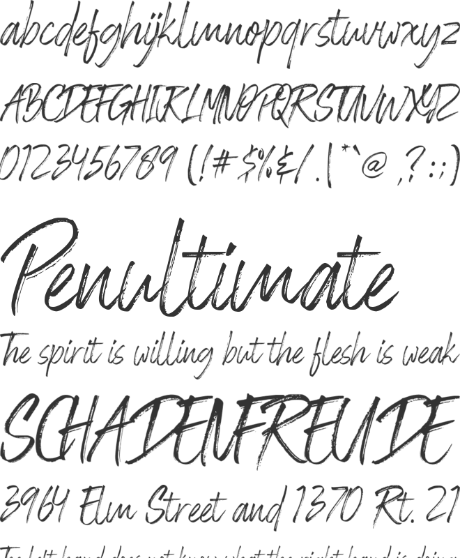 Wandhen font preview