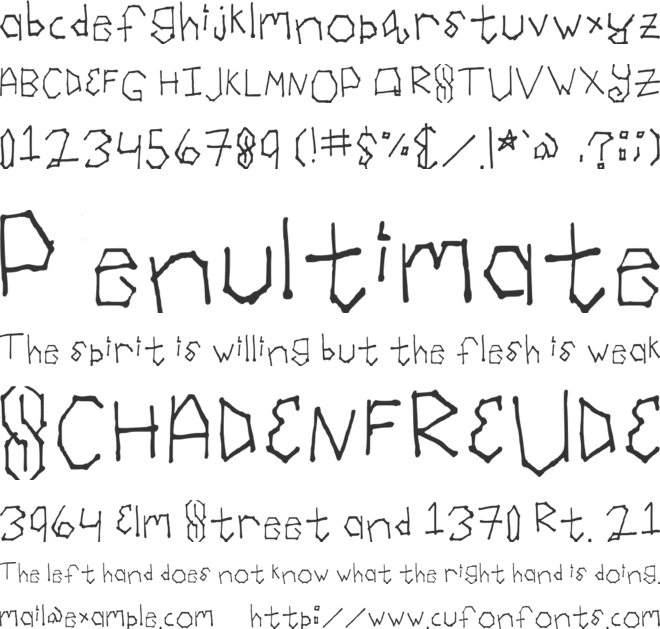 Right On Point font preview