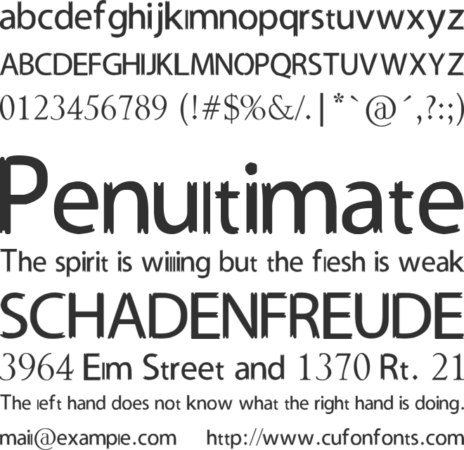 MARLOW font preview