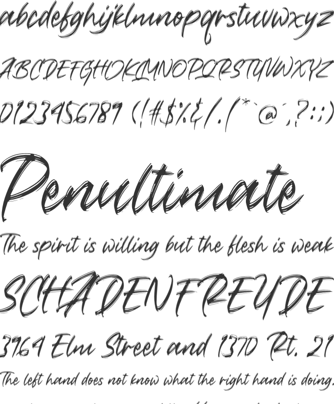 Crushed font preview