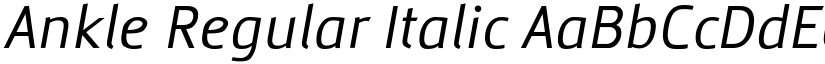 Ankle Regular Italic font