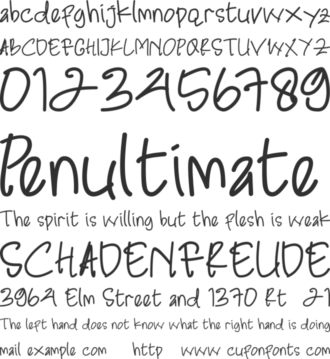 Yayak font preview