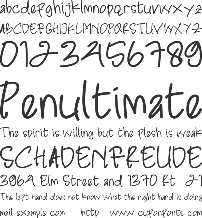 Yayak font preview