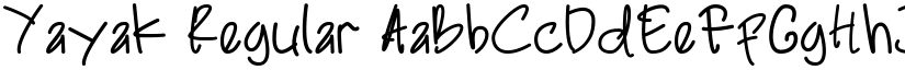 Yayak Regular font