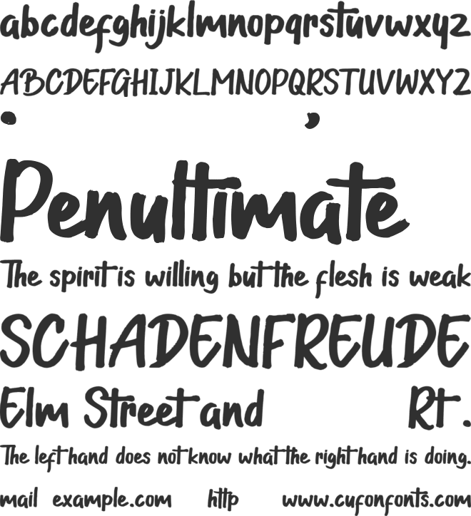 Guttenwell font preview