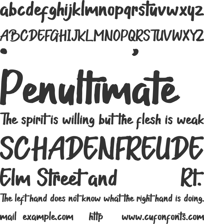Guttenwell font preview