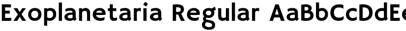 Exoplanetaria Regular font