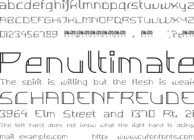Individigital font preview